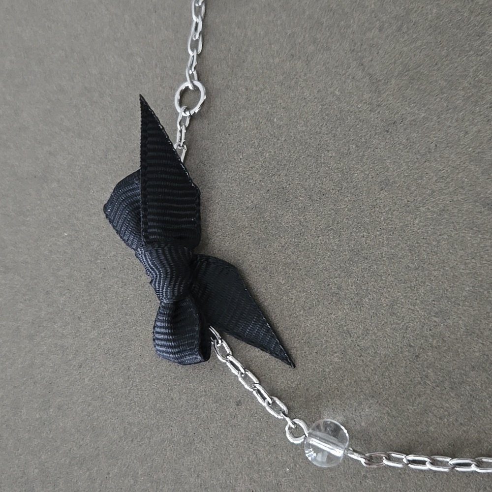 New Never Used Dior Silver Charm Necklace .. CD Charm, Star & Pearl - Picture 6 of 9